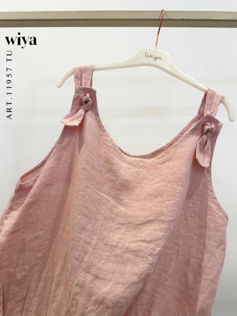 Lniany top Wiya - Sabbia