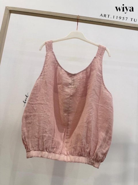 Lniany top Wiya - Sabbia