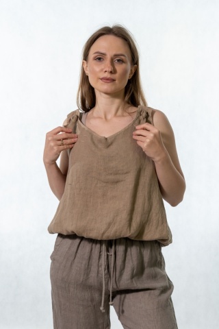 Lniany top Wiya - Coloniale