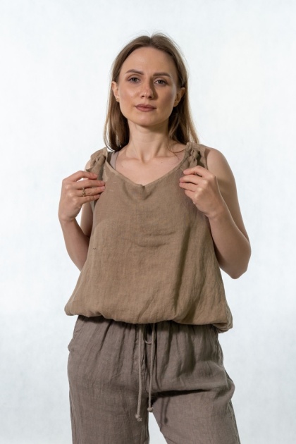 Lniany top Wiya - Coloniale