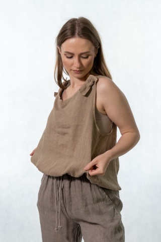 Lniany top Wiya - Coloniale