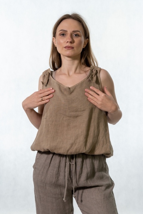 Lniany top Wiya - Coloniale