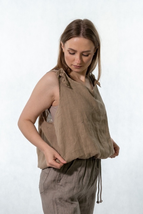 Lniany top Wiya - Coloniale