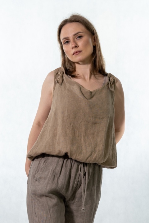 Lniany top Wiya - Coloniale