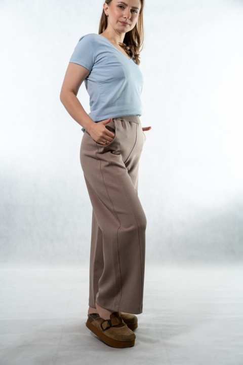 Spodnie damskie balloon culotte COLETTE – Cappuccino