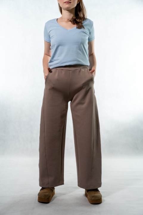 Spodnie damskie balloon culotte COLETTE – Cappuccino