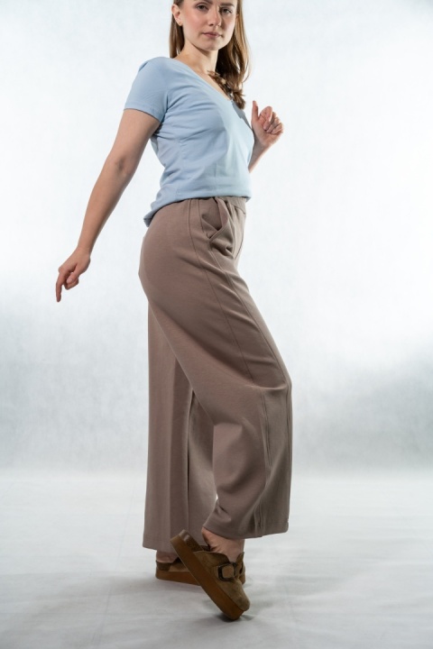 Spodnie damskie balloon culotte COLETTE – Cappuccino