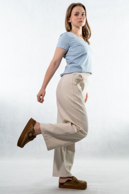 Spodnie damskie balloon culotte COLETTE – Piasek