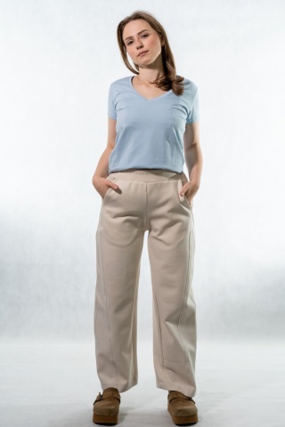 Spodnie damskie balloon culotte COLETTE – Piasek