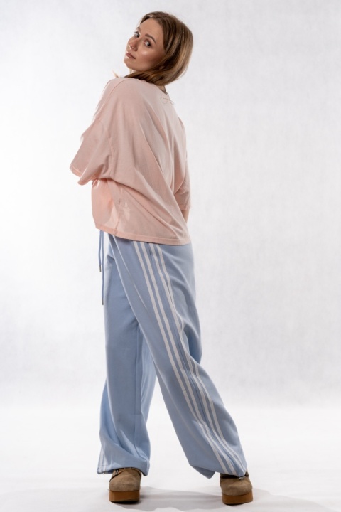 Spodnie dresowe JOY z lampasami - Baby Blue