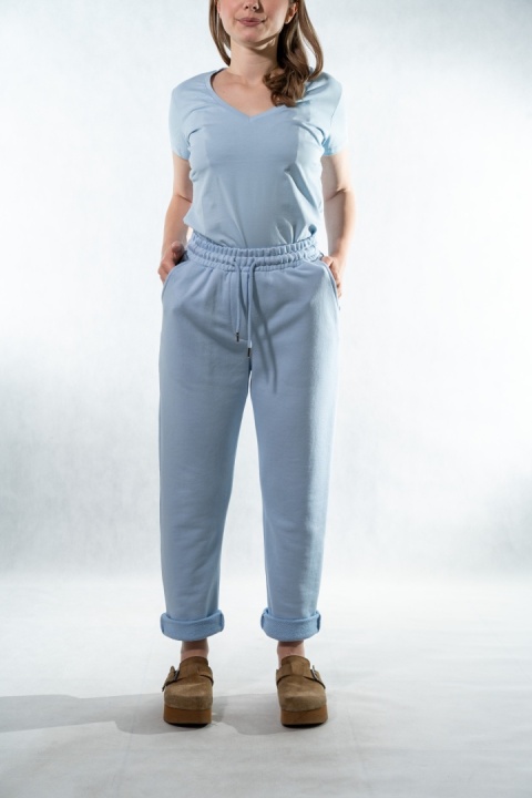 Spodnie dresowe damskie COLETTE - Baby Blue