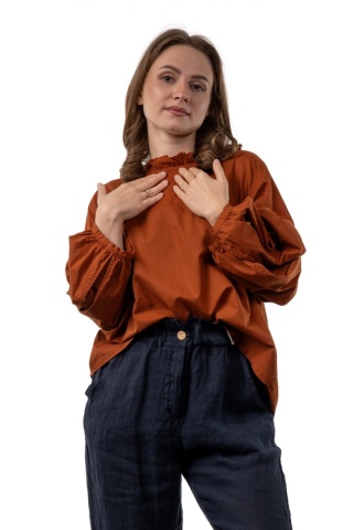 Bluzka bufka Wendykei - Ceglasta