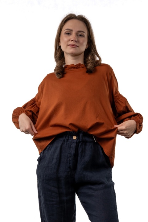 Bluzka bufka Wendykei - Ceglasta