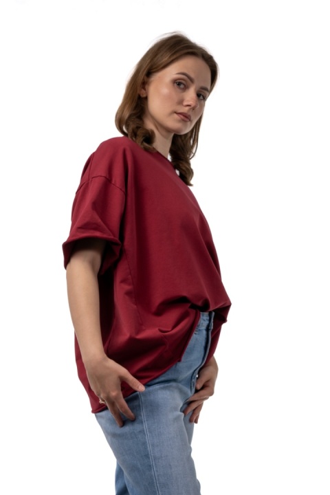 Bluzka surowa Wendy Trendy - Burgundowa