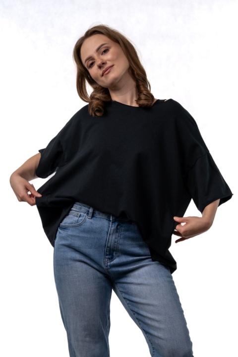 Bluzka surowa Wendy Trendy - Czarna
