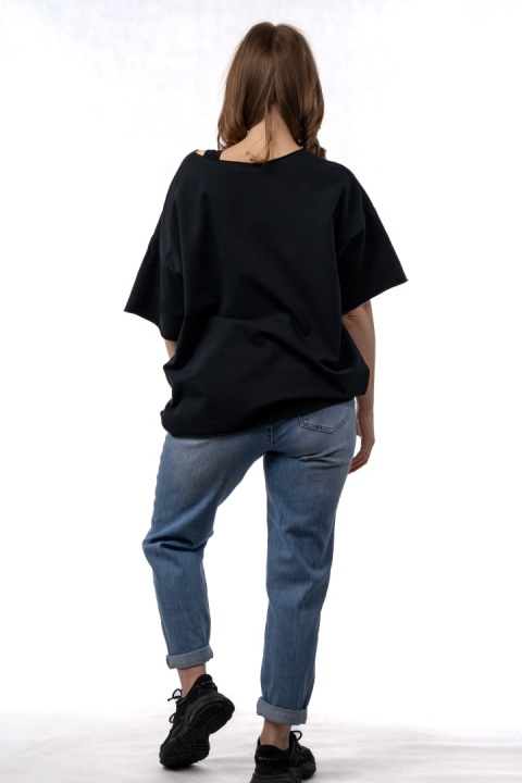 Bluzka surowa Wendy Trendy - Czarna