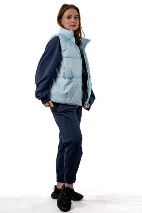 Kamizelka damska z naturalnym puchem – Baby Blue