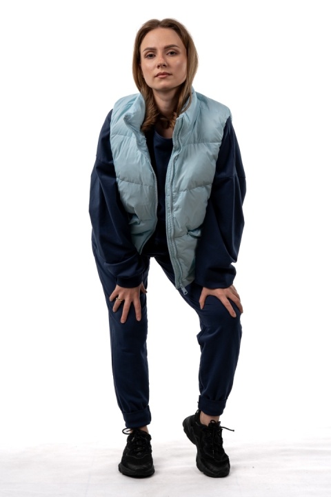 Kamizelka damska z naturalnym puchem – Baby Blue