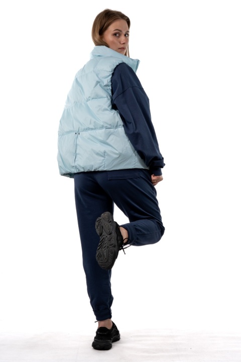 Kamizelka damska z naturalnym puchem – Baby Blue