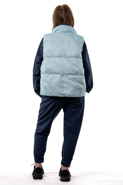Kamizelka damska z naturalnym puchem – Baby Blue