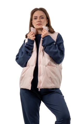 Kamizelka damska z naturalnym puchem – Powder Pink