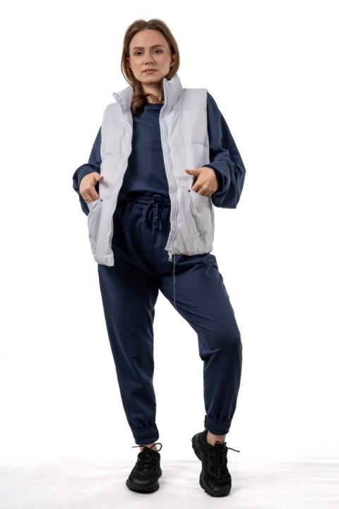 Kamizelka damska z naturalnym puchem – Soft Baby Blue