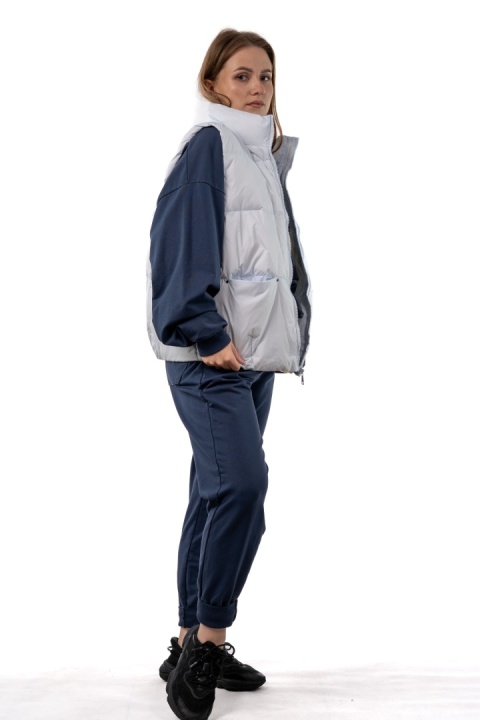 Kamizelka damska z naturalnym puchem – Soft Baby Blue