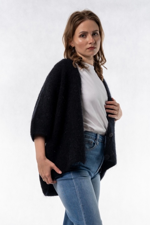 Kardigan Mohair Oversize CXL - Czarny