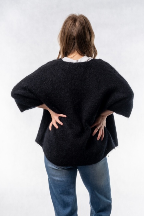 Kardigan Mohair Oversize CXL - Czarny