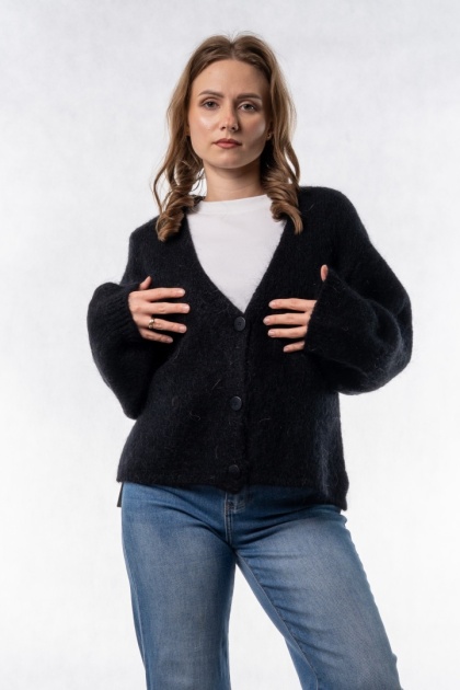 Kardigan Mohair Oversize CXL - Czarny