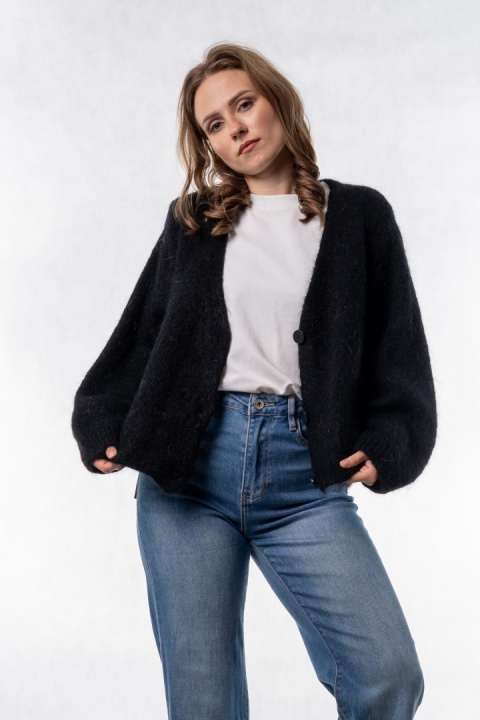 Kardigan Mohair Oversize CXL - Czarny