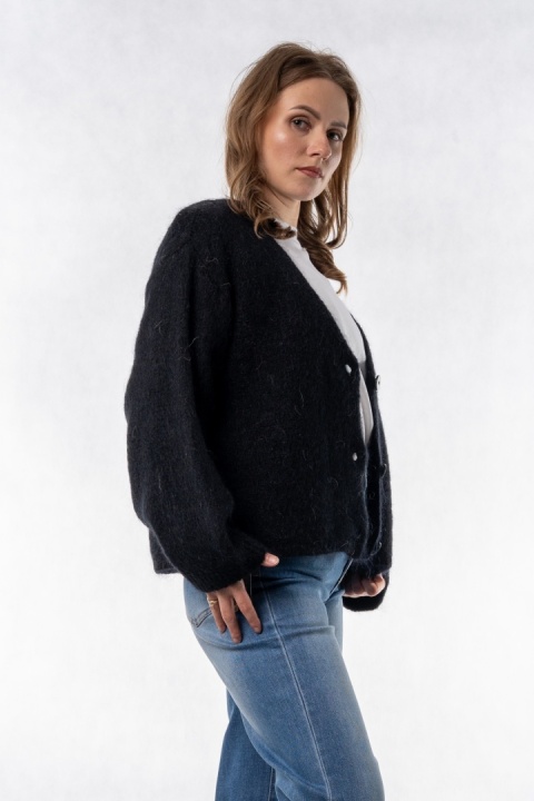 Kardigan Mohair Oversize CXL - Czarny