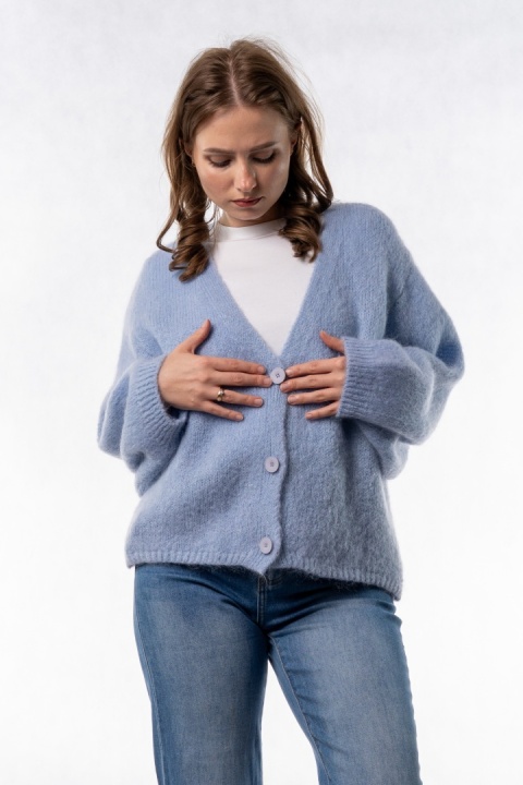 Kardigan Mohair Oversize CXL - Błękitny