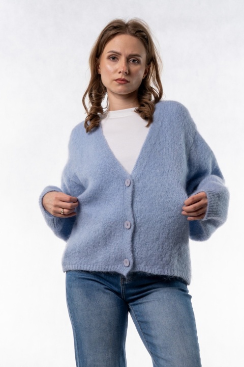 Kardigan Mohair Oversize CXL - Błękitny