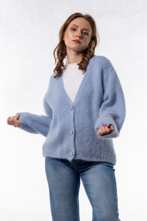 Kardigan Mohair Oversize CXL - Błękitny