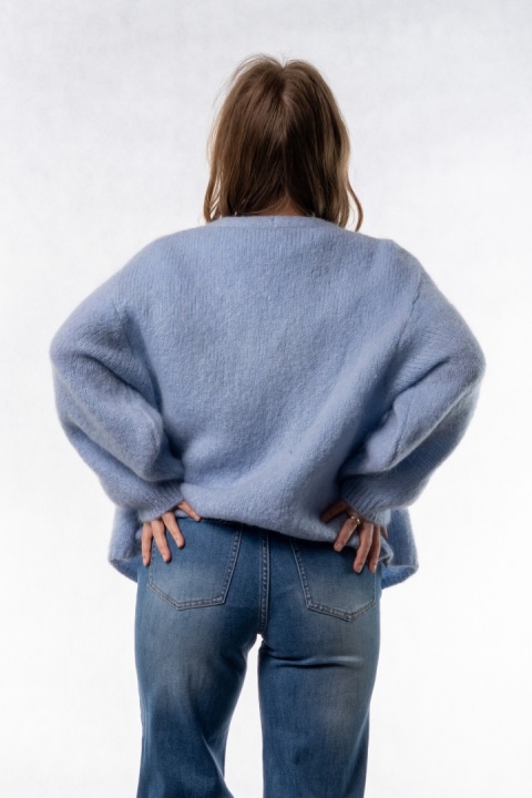 Kardigan Mohair Oversize CXL - Błękitny