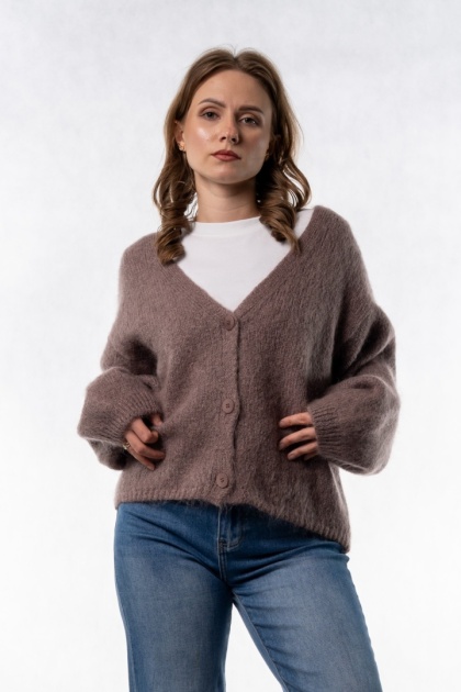 Kardigan Mohair Oversize CXL - Taupe