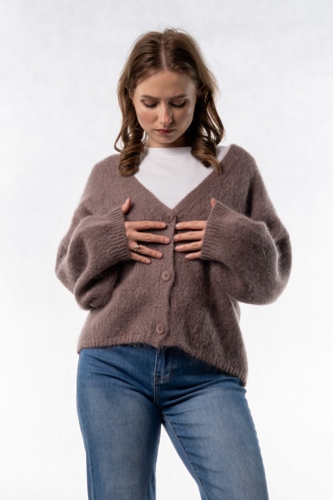 Kardigan Mohair Oversize CXL - Taupe