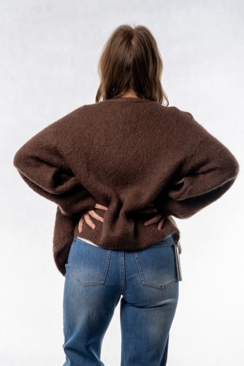 Kardigan Mohair Oversize CXL - Czekoladowy