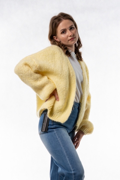Kardigan Oversize CXL – Zółty