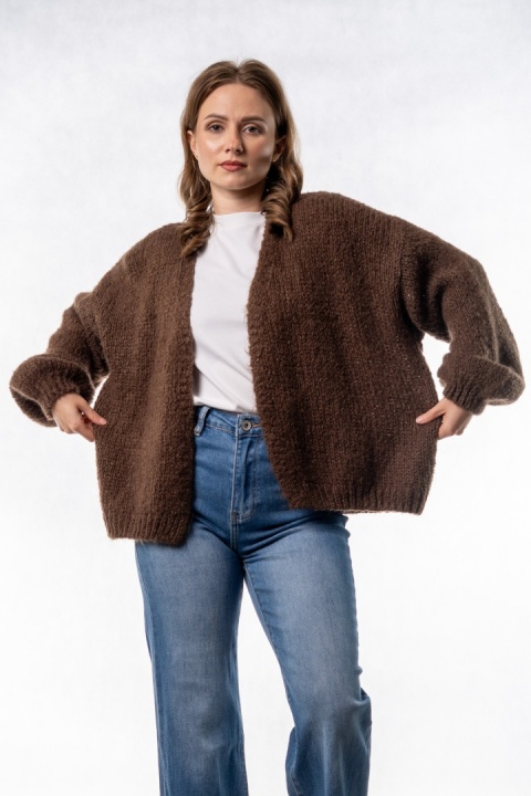 Kardigan Oversize CXL - Czekoladowy