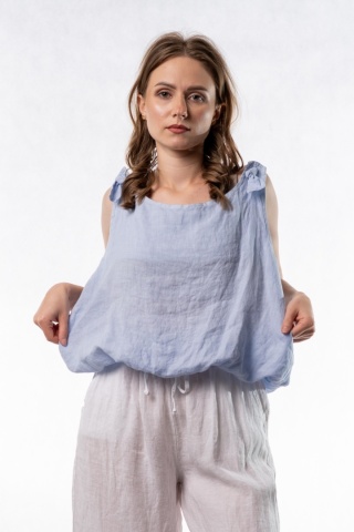 Lniany top Wiya - Cielo
