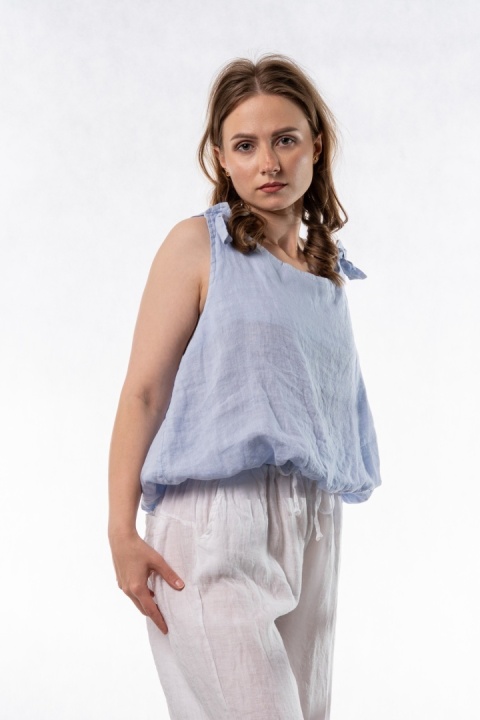 Lniany top Wiya - Cielo