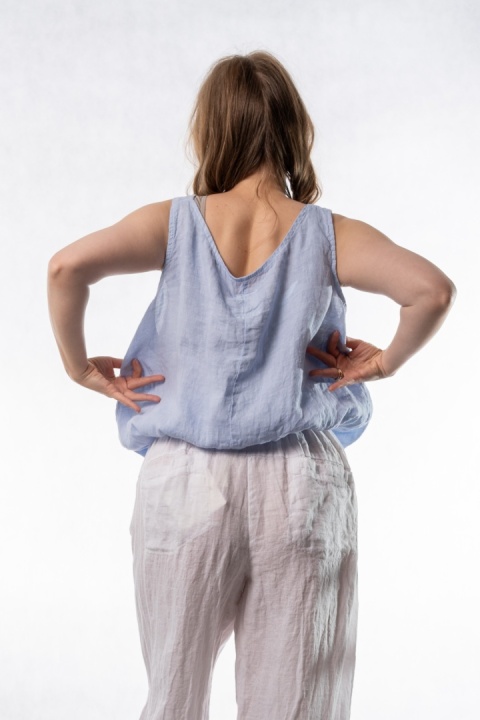 Lniany top Wiya - Cielo