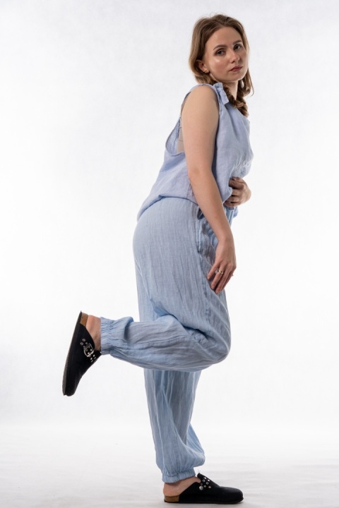 Spodnie lniane Gioya&Co – Cielo