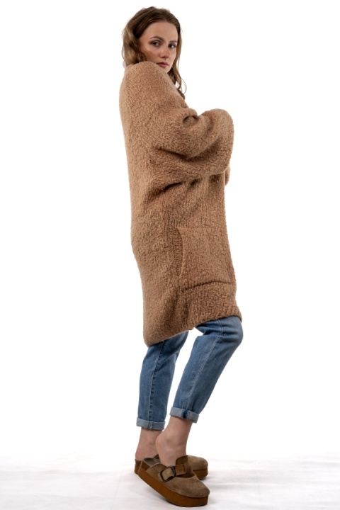 Kardigan oversize CXL – moherowy camel
