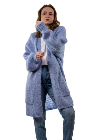 Kardigan CXL Mohair – błękitny oversize