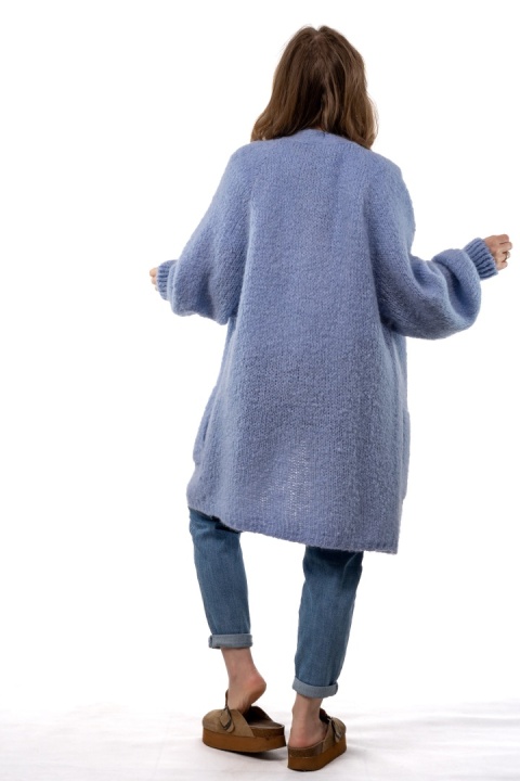 Kardigan CXL Mohair – błękitny oversize