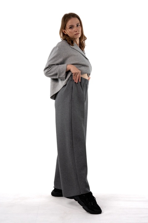 Spodnie Wendy Trendy Grafit - szerokie, eleganckie culottes