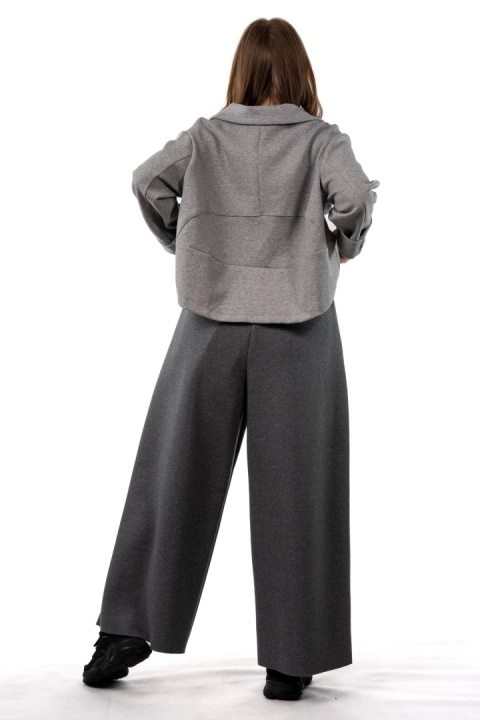 Spodnie Wendy Trendy Grafit - szerokie, eleganckie culottes
